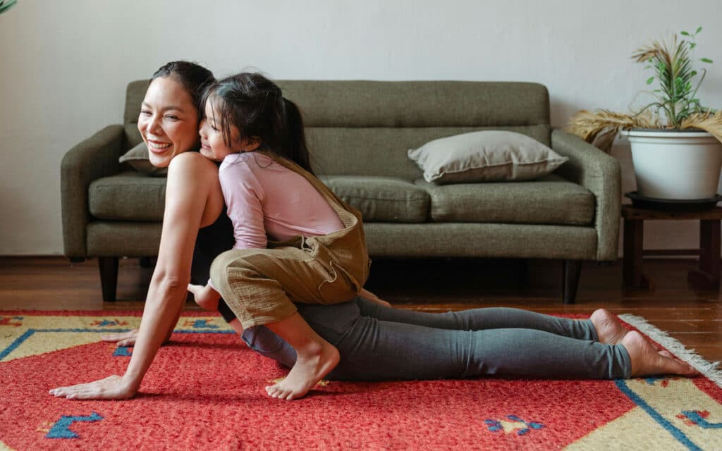 Yoga poses like cobra, goddess, and bridge to increase energy, improve circulation, and boost libido