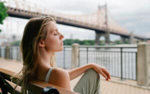 Yogic breathwork techniques like deep belly breathing and alternate nostril breathing to reduce anxiety in young adults